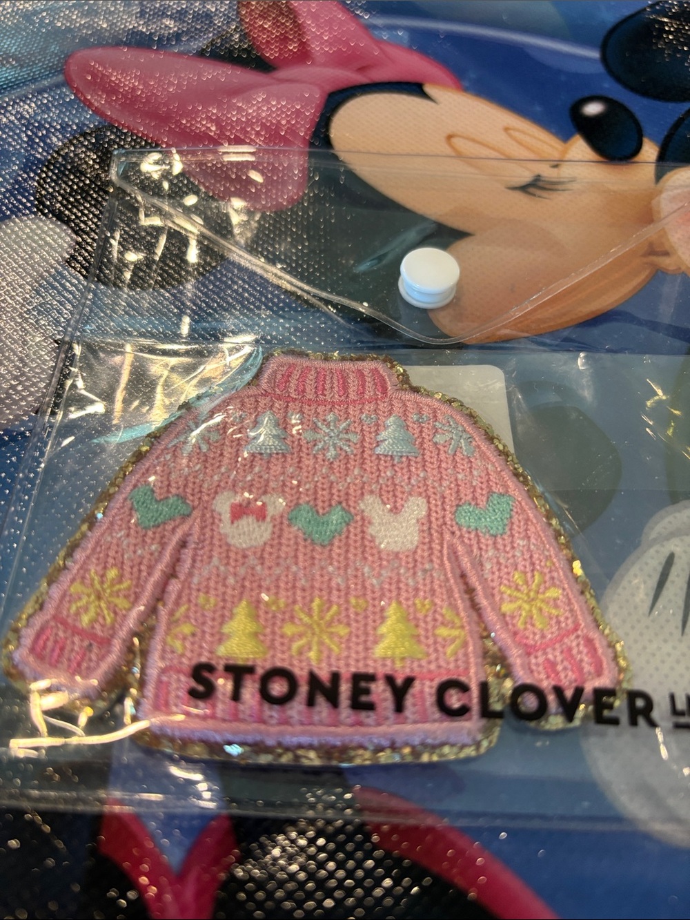 Stoney Clover Lane Pink Holiday Sweater Iron-On Patch-Firm price